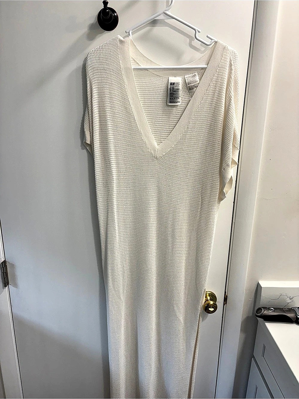 H&M Open-Knit Maxi Cover Up  White XS/S